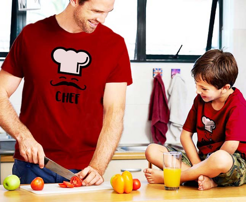 Father Son Matching Shirts Chef and Sous Chef Daddy And Me Outfits