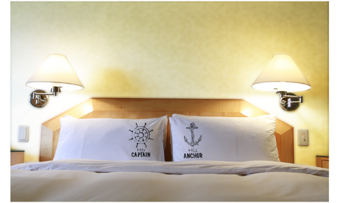 Cruise Pillowcases for Couples Her Captain His Anchor Gift