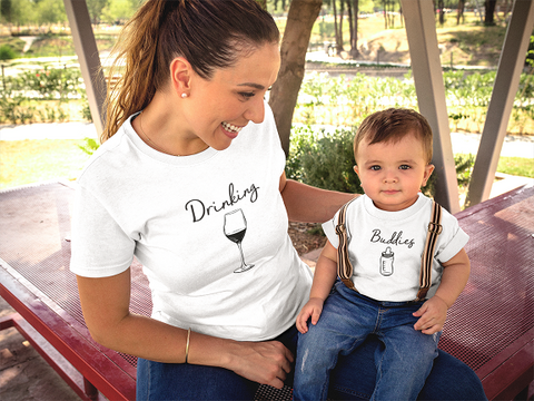 Mom and Son Matching Outfits Drinking Buddies