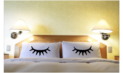 Lashes Pillowcases Eye Lash Matching Pillow Cover for Couple