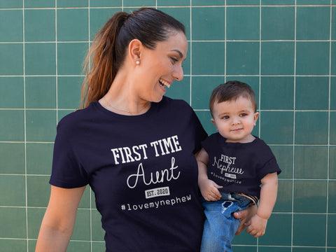 Aunt and Nephew Shirts First Time Outfits Aunt Gift
