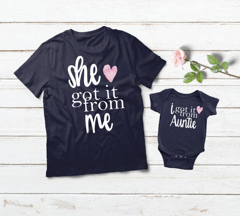 Aunt and Niece Shirts Got it from My Aunt Shirt