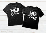 Couples Shirts His and Hers Matching Outfits One and Only Quote