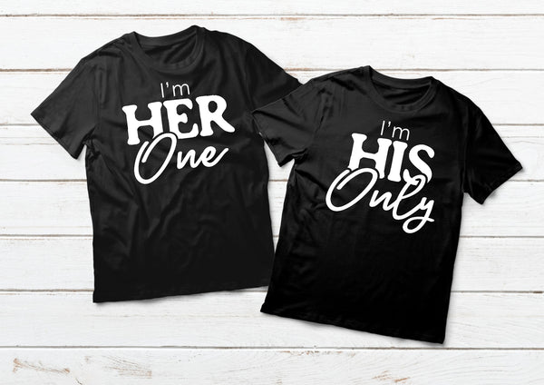 Couples Shirts His and Hers Matching Outfits One and Only Quote