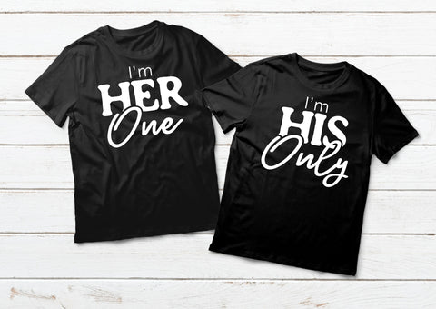 Couples Shirts His and Hers Matching Outfits One and Only Quote