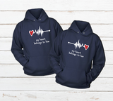 Matching Couples Hoodies My Heart Belongs to You