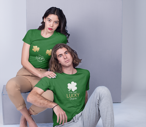 St Patrick Funny Couples Shirts Lucky Charm