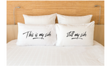 Couples Pillowcases Funny Bed Time Pillow Gift My Side Set