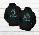 Camping Matching Couples Hoodies King and Queen of the Camper
