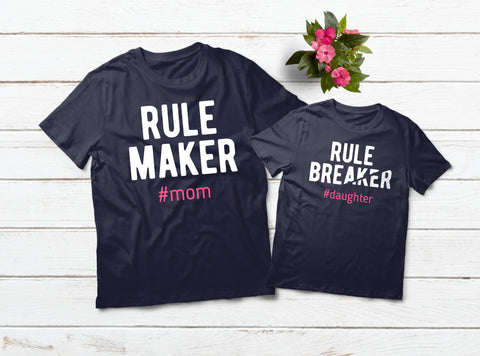 Mommy and Me Matching Outfits Rule Maker Rule Breaker