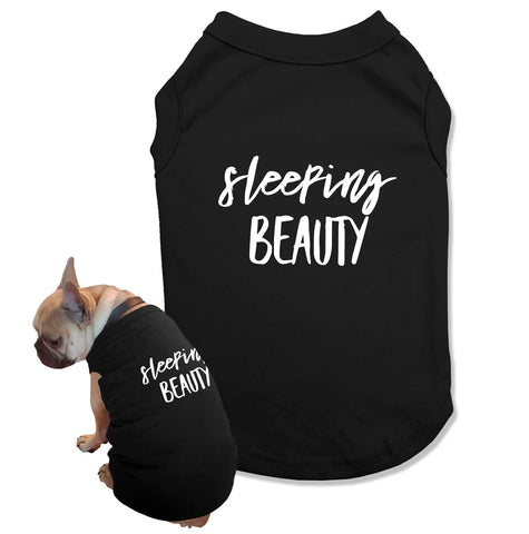 Matching Dog and Owner Shirts Snoring Beast and Sleeping Beauty