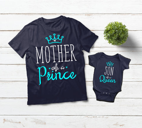 Mom and Son Matching Outfits Mother of a Prince