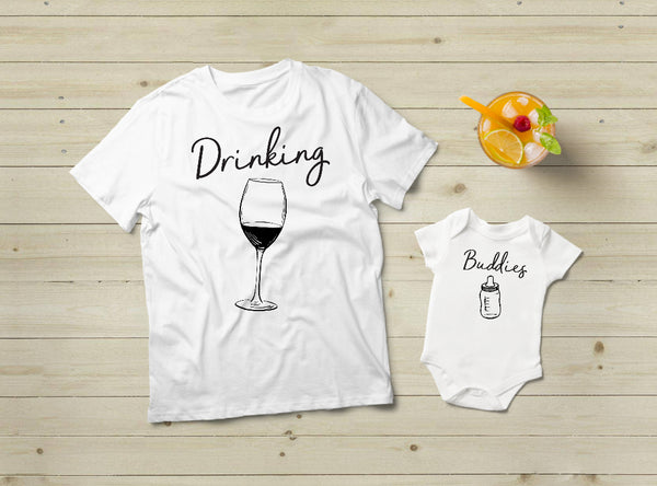 Mom and Son Matching Outfits Drinking Buddies