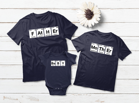 Matching Family Shirts Mom Dad Son Matching Outfits Baby Periodic Table
