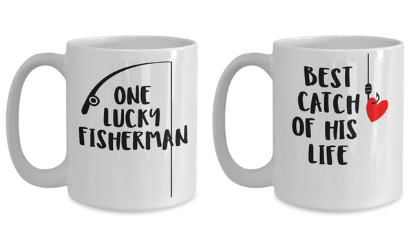 Fishing Couple Matching Mugs Fisherman Gift Idea Set – Matchizz