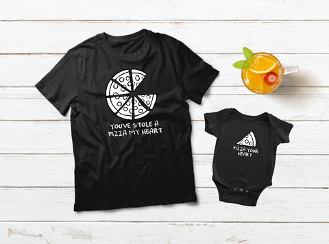 Mom and Son Matching Outfits Pizza of My Heart