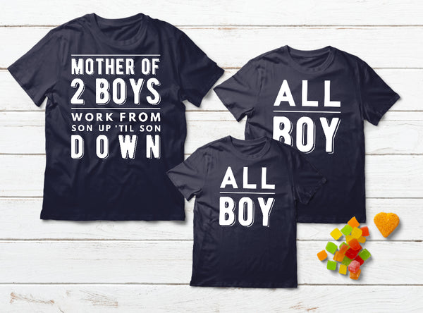 Mom and Son Matching Outfits Mother of 2 Boys