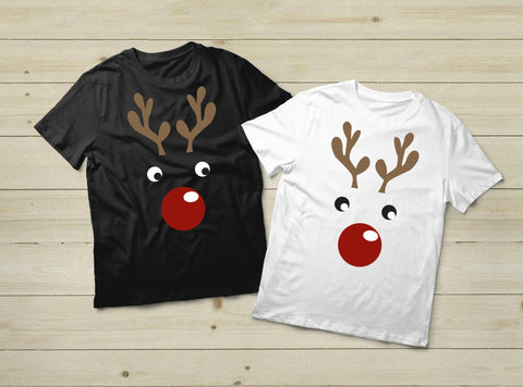 Couples Christmas Shirts Rudolph His And Hers Shirts