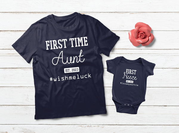 Aunt and Niece Shirts First Time Outfits