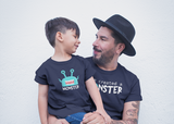 Daddy Son Matching Shirts I Created a Monster -Navy