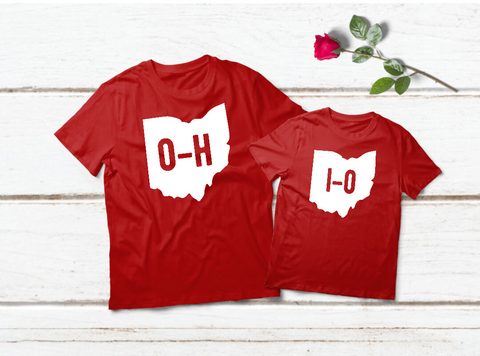 Ohio State Shirts Matching Outfits Father and Son Toddler Red