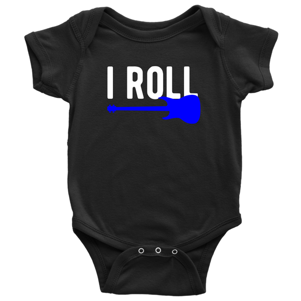 Father Son Shirts Gifts for Dad I Rock I Roll -Baby Bodysuit