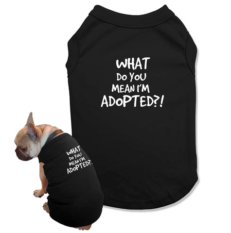 Matching Dog and Owner Shirts Adopt Quote