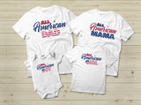 American Family Shirt 4th of July Matching Outfits USA Flag