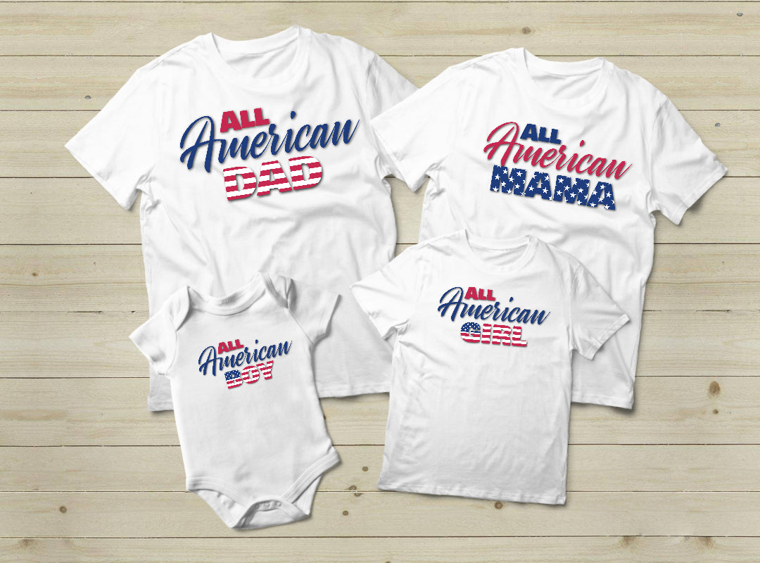 Matching Patriotic Family 4th of July Shirts 2XL Men's Tee