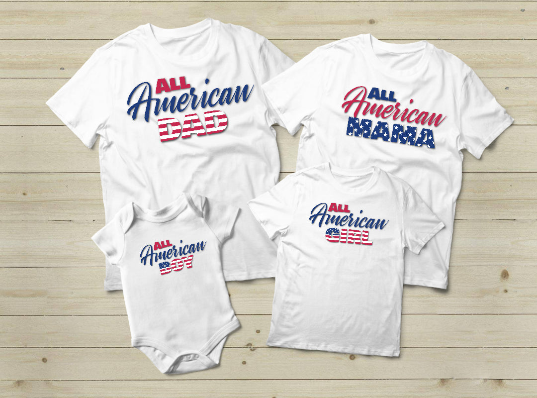 American Family Shirt 4th of July Matching Outfits USA Flag Matchizz