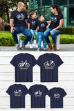 Cycling Family Outfit Bicycle Mom Dad Son Daughter Matching Shirts