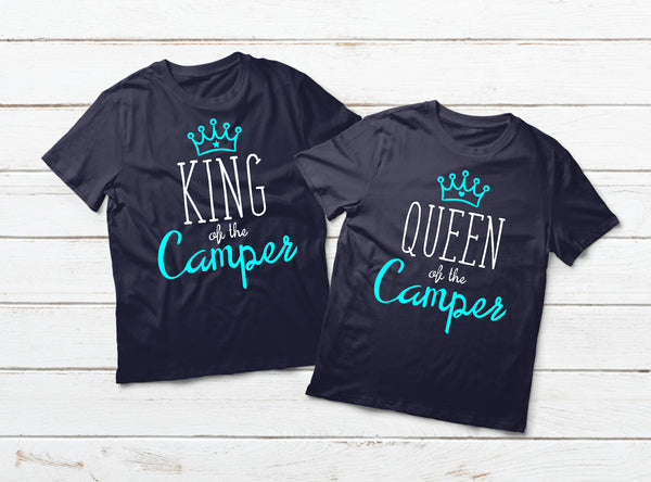 Camping Couples Shirts King and Queen of The Camper