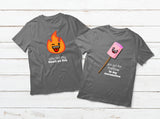 Funny Couples Shirts Camping Matching Campfire and Marshmallow Pun