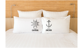 Cruise Pillowcases for Couples Her Captain His Anchor Gift