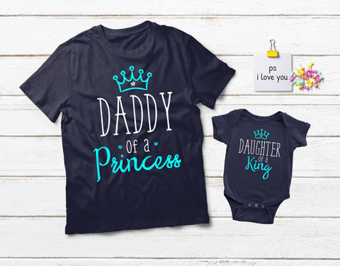 Father Daughter Shirts Daddy of Princess Matching Outfits