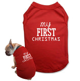 T Shirt for a Dog Mom Shirts Matching Pajamas with Dog Outfit for Christmas