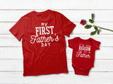 1st Father's Day Father and Son Shirts