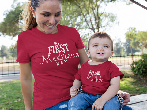 Mom and Baby Matching Outfits First Mother's Day Shirt