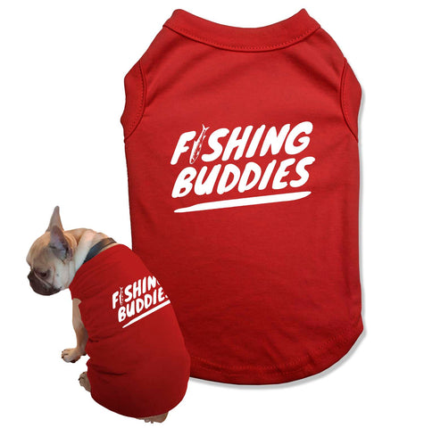 T Shirt for Dog and Owner Dog Lover Gift Fishing Buddies
