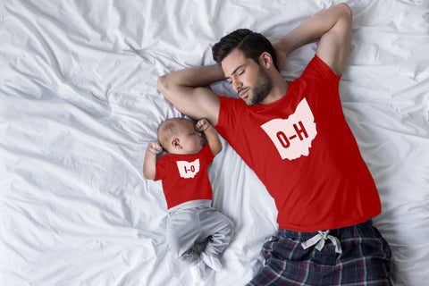 Ohio State Shirts Father and Son Matching Outfits Baby Apparel