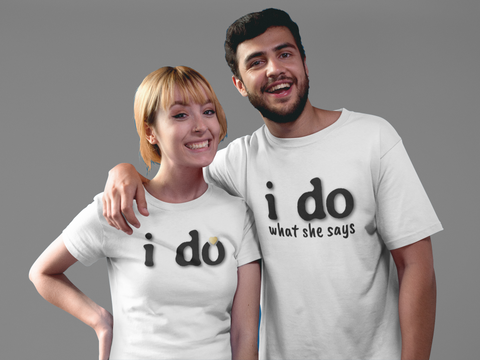 Couples Shirts Engagement I Do Funny Gift