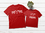 Mom and Baby Matching Outfits I Love Mom Valentine Gifts