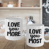 Love U More Most Couples Gifts Coffee Mugs Valentine