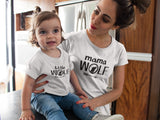 Mommy and Me Outfits Mama Wolf Shirt Little Pup
