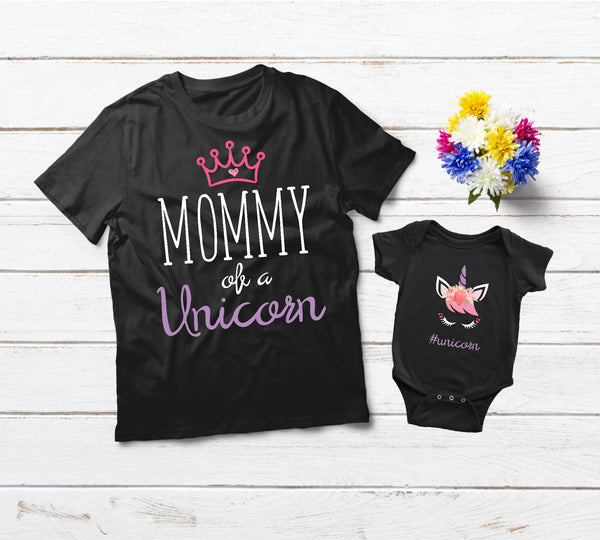 Unicorn Mom and Baby Matching Outfits