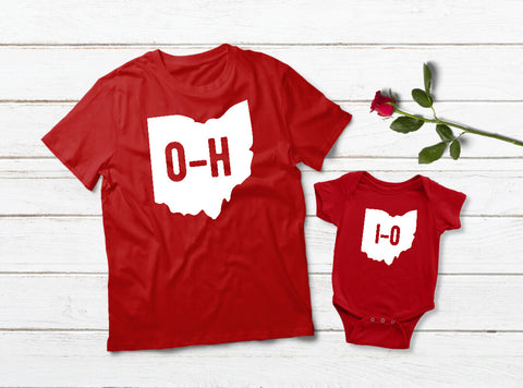 Ohio State Shirts Father and Son Matching Outfits Baby Apparel