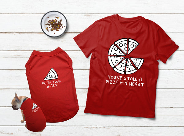 T Shirt For a Dog Lover Gift Matching Pajamas with Dog Pizza My Heart