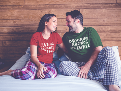 Pregnancy Announcement Couples Matching Shirts Christmas Gift