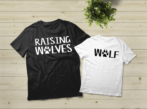 Mommy and Me Outfits Mama Wolf Shirt Pup Wolfpack