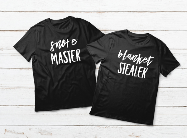 Couples Shirts Snore Master Funny Matching Outfits